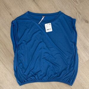 FP Movement by Free People Vibrant Blue Short Sleeve Top